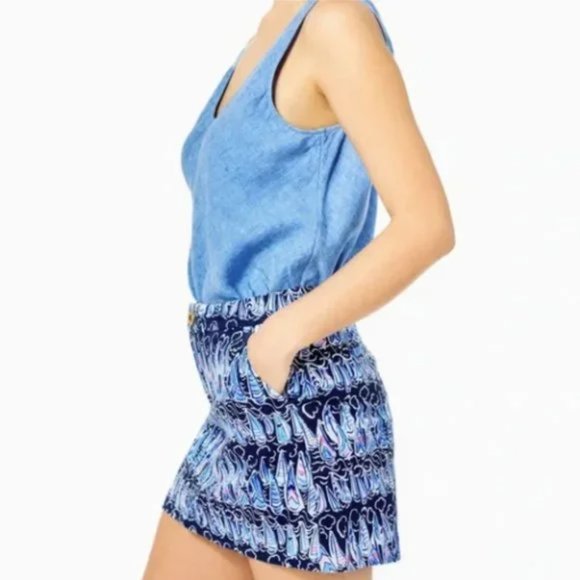 NWOT Lilly Pulitzer Colette Knit Skort 10 Low Tide Navy Sails And Stripes - Picture 4 of 4